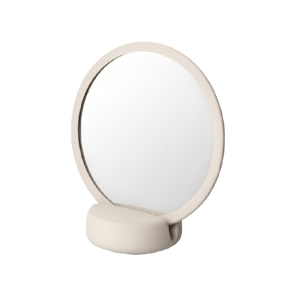 Stylish Round Tabletop Makeup Mirror with Solid Base**